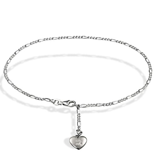 Goldmaid Damen-Fußkette mit Herz 925 Sterlingsilber 25 cm Herzanhänger von goldmaid