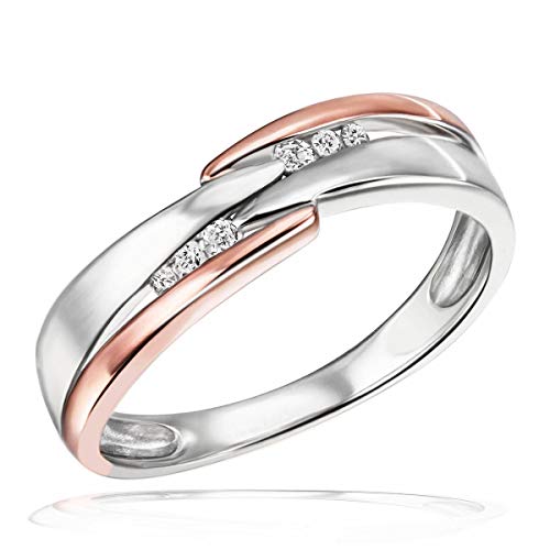 Goldmaid Damen-Ring 925 Sterling Silber weiß Diamanten Diamanten 0,07 ct. Gr. 54 (17.2) von goldmaid