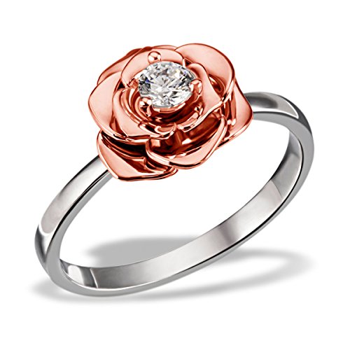 Goldmaid Damen-Ring Lovely Rosè 925 Silber teilvergoldet Zirkonia weiß Brillantschliff Gr. 52 (16.6) - Fo R7374S52 Schmuck von goldmaid