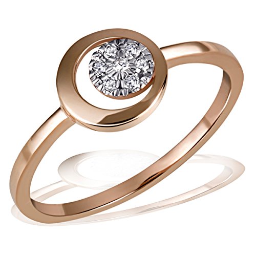 Goldmaid Damen-Ring Pavee 585 Rotgold 7 Diamanten 0,06 ct. Gr. 56 Pa R6814RG56 Verlobungsring Diamantring von goldmaid