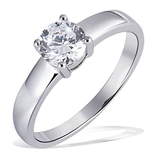 Goldmaid Damen-Ring Silber 925 1 grosser Zirkonia Solitär Grösse 56 von goldmaid