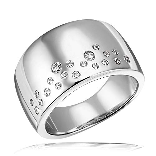 Goldmaid Damen-Ring zum Jahrestag Sternenhimmel 925 Sterlingsilber mit Boden 20 Zirkonia weiß von goldmaid