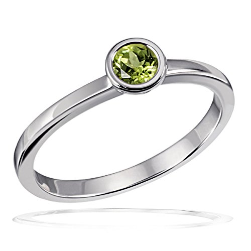 Goldmaid Damenring True colors 925 Sterlingsilber 1 Peridot grün facettiert 4,0 mm von goldmaid