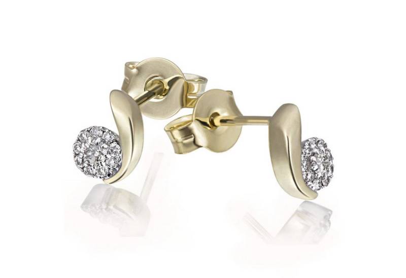 goldmaid Paar Ohrstecker 585 Gelbgold Glänzend 20 Brillanten weiß von goldmaid