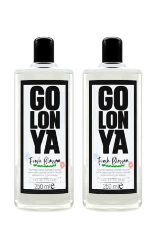 Golonya - Fresh Blosom – 2 Flaschen Eau de Cologne – zwei Flaschen Kolonya 250 ml – erfrischend – intensiv – blumiger Duft – unisex – Duft hält lange von golonya