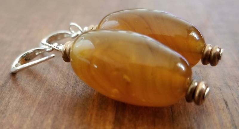 Achat Und Kupfer Ohrringe Ohrringe, Quarz, Schmuck, Edelsteinohrringe, Tropfen Kristall, Quarz von goodkarmanyc