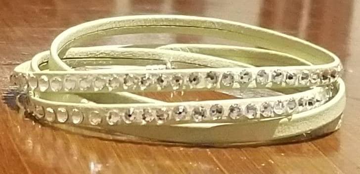 Lederarmband Wrap Mint Grün Swarovski-Kristall, Swarovski Kristall Schmuck, Licht Grün Armband, Lederarmband, Armband von goodkarmanyc