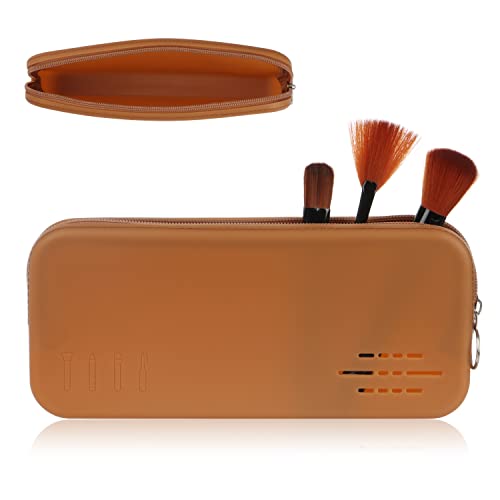 gootrades Silikon-Make-up-Tasche, Premium-Reise-Kulturbeutel für Frauen, Kulturbeutel aus Silikon, Braun von GOOTRADES