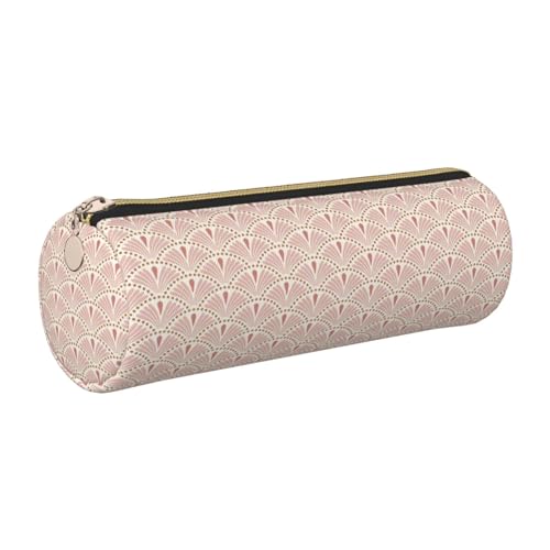 Federmäppchen aus Leder, Motiv: Eiffelturm, schlanke ästhetische Ledertasche, Schreibwaren-Organizer-Tasche mit tragbarem Metallring, gold, Einheitsgröße, Kartenhalter von gopoo