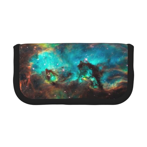 Universe Galaxy Space Federmäppchen aus Segeltuch, organisierte Aufbewahrung für Reisen und den täglichen Gebrauch, Federmäppchen, Make-up-Tasche von gopoo