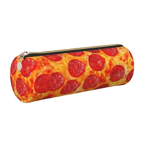 gopoo 3D Pizza Pepperoni Leder-Federmäppchen, schlanke ästhetische Ledertasche, Schreibwaren-Organizer-Tasche mit tragbarem Metallring, gold, Einheitsgröße, Kartenhalter gopoo 3D Pizza Pepperoni Leder-Federmäppchen, schlanke ästhetische Ledertasche, Schreibwaren-Organizer-Tasche mit tragbarem Metallring, gold, Einheitsgröße, Kartenhalter von gopoo