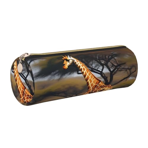 gopoo Afrika Giraffe Majestic Tree Leder-Federmäppchen, schlanke ästhetische Ledertasche, Schreibwaren-Organizer-Tasche mit tragbarem Metallring, gold, Einheitsgröße, Kartenhalter gopoo Afrika Giraffe Majestic Tree Leder-Federmäppchen, schlanke ästhetische Ledertasche, Schreibwaren-Organizer-Tasche mit tragbarem Metallring, gold, Einheitsgröße, Kartenhalter von gopoo
