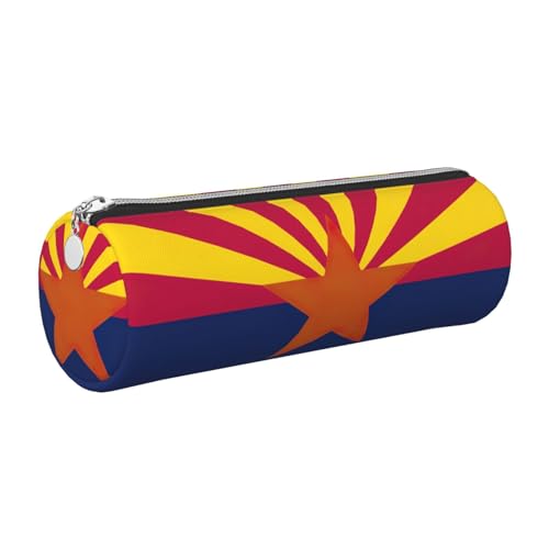 gopoo Arizona Federmäppchen aus Leder, Motiv: Staatsflagge, schlanke ästhetische Ledertasche, Schreibwaren-Organizer-Tasche mit tragbarem Metallring, silber, Einheitsgröße, Kartenhalter gopoo Arizona Federmäppchen aus Leder, Motiv: Staatsflagge, schlanke ästhetische Ledertasche, Schreibwaren-Organizer-Tasche mit tragbarem Metallring, silber, Einheitsgröße, Kartenhalter von gopoo