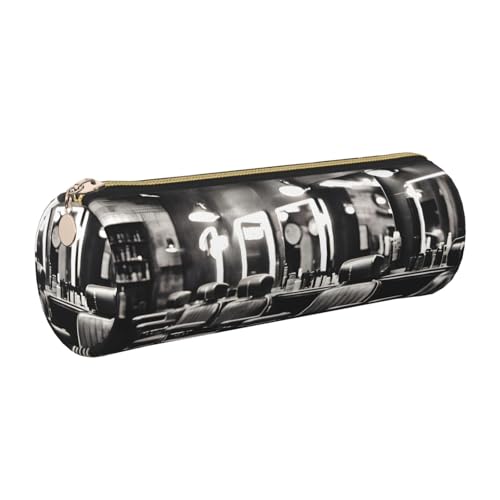 gopoo Barber Shop Leder-Federmäppchen, schlankes ästhetisches Lederetui, Schreibwaren-Organizer-Tasche mit tragbarem Metallring, gold, Einheitsgröße, Kartenhalter gopoo Barber Shop Leder-Federmäppchen, schlankes ästhetisches Lederetui, Schreibwaren-Organizer-Tasche mit tragbarem Metallring, gold, Einheitsgröße, Kartenhalter von gopoo