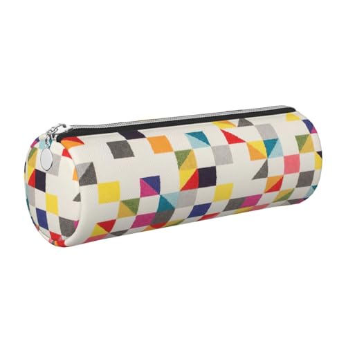 gopoo Dreieckiges Federmäppchen aus geometrischem Leder, schmal, ästhetisches Leder, Schreibwaren-Organizer-Tasche mit tragbarem Metallring, silber, Einheitsgröße, Kartenhalter gopoo Dreieckiges Federmäppchen aus geometrischem Leder, schmal, ästhetisches Leder, Schreibwaren-Organizer-Tasche mit tragbarem Metallring, silber, Einheitsgröße, Kartenhalter von gopoo