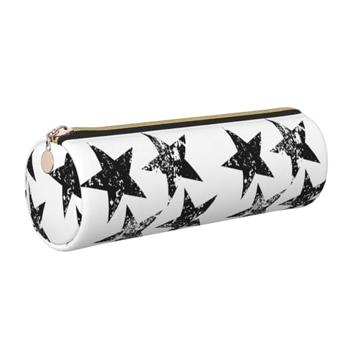 gopoo Federmäppchen aus Leder, mit Sternmotiv, schlanke ästhetische Ledertasche, Schreibwaren-Organizer-Tasche mit tragbarem Metallring, gold, Einheitsgröße, Kartenhalter gopoo Federmäppchen aus Leder, mit Sternmotiv, schlanke ästhetische Ledertasche, Schreibwaren-Organizer-Tasche mit tragbarem Metallring, gold, Einheitsgröße, Kartenhalter von gopoo