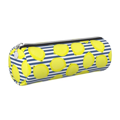 gopoo Federmäppchen aus Leder, schmal, ästhetisch, mit tragbarem Metallring, Zitronengelb, silber, Einheitsgröße, Kartenhalter gopoo Federmäppchen aus Leder, schmal, ästhetisch, mit tragbarem Metallring, Zitronengelb, silber, Einheitsgröße, Kartenhalter von gopoo