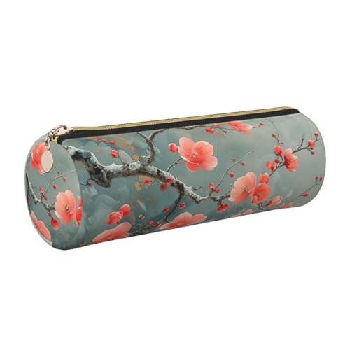 gopoo Federmäppchen aus Leder, schmal, ästhetisches Leder, Schreibwaren-Organizer-Tasche mit tragbarem Metallring, Rot, gold, Einheitsgröße, Kartenhalter gopoo Federmäppchen aus Leder, schmal, ästhetisches Leder, Schreibwaren-Organizer-Tasche mit tragbarem Metallring, Rot, gold, Einheitsgröße, Kartenhalter von gopoo
