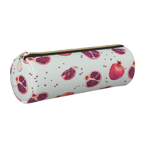 gopoo Federmäppchen aus Leder mit Granatapfelmuster, schlanke ästhetische Ledertasche, Schreibwaren-Organizer-Tasche mit tragbarem Metallring, gold, Einheitsgröße, Kartenhalter gopoo Federmäppchen aus Leder mit Granatapfelmuster, schlanke ästhetische Ledertasche, Schreibwaren-Organizer-Tasche mit tragbarem Metallring, gold, Einheitsgröße, Kartenhalter von gopoo