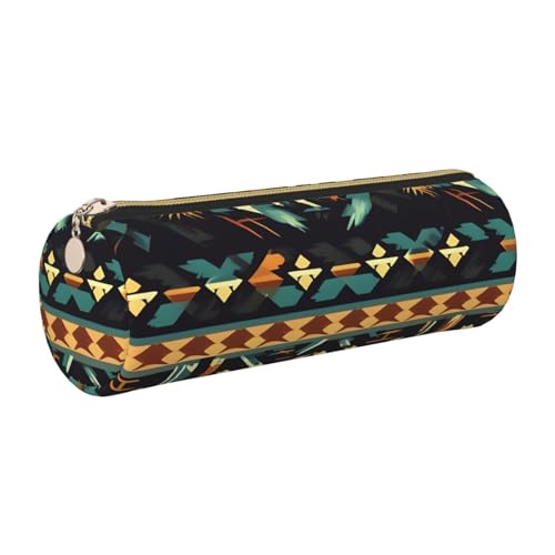 gopoo Federmäppchen aus Leder mit Indianer-Muster, schlanke ästhetische Ledertasche, Schreibwaren-Organizer-Tasche mit tragbarem Metallring, gold, Einheitsgröße, Kartenhalter gopoo Federmäppchen aus Leder mit Indianer-Muster, schlanke ästhetische Ledertasche, Schreibwaren-Organizer-Tasche mit tragbarem Metallring, gold, Einheitsgröße, Kartenhalter von gopoo