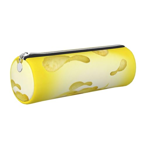 gopoo Federmäppchen aus Leder mit Kartoffelchips, schlanke ästhetische Ledertasche, Schreibwaren-Organizer-Tasche mit tragbarem Metallring, silber, Einheitsgröße, Kartenhalter gopoo Federmäppchen aus Leder mit Kartoffelchips, schlanke ästhetische Ledertasche, Schreibwaren-Organizer-Tasche mit tragbarem Metallring, silber, Einheitsgröße, Kartenhalter von gopoo