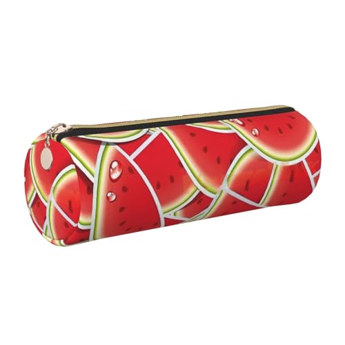 gopoo Federmäppchen aus Leder mit Wassermelonenscheiben, schlanke ästhetische Ledertasche, Schreibwaren-Organizer-Tasche mit tragbarem Metallring, gold, Einheitsgröße, Kartenhalter gopoo Federmäppchen aus Leder mit Wassermelonenscheiben, schlanke ästhetische Ledertasche, Schreibwaren-Organizer-Tasche mit tragbarem Metallring, gold, Einheitsgröße, Kartenhalter von gopoo
