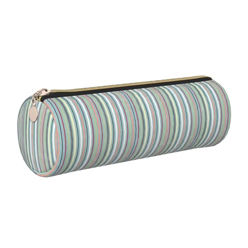 gopoo Federmäppchen aus Leder mit vertikalen Streifen, schlanke ästhetische Ledertasche, Schreibwaren-Organizer-Tasche mit tragbarem Metallring, gold, Einheitsgröße, Kartenhalter gopoo Federmäppchen aus Leder mit vertikalen Streifen, schlanke ästhetische Ledertasche, Schreibwaren-Organizer-Tasche mit tragbarem Metallring, gold, Einheitsgröße, Kartenhalter von gopoo