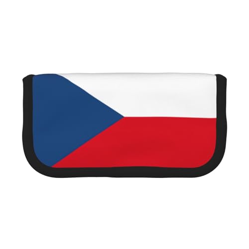 gopoo Federmäppchen aus Segeltuch mit Flagge der Tschechischen Republik, organisierte Aufbewahrung für Reisen und den täglichen Gebrauch, Federmäppchen, Make-up-Tasche von gopoo