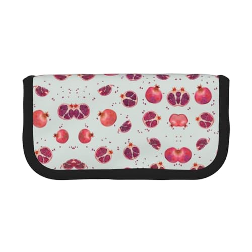 gopoo Federmäppchen aus Segeltuch mit Granatapfelmuster, organisierte Aufbewahrung für Reisen und den täglichen Gebrauch, Federmäppchen, Make-up-Tasche von gopoo
