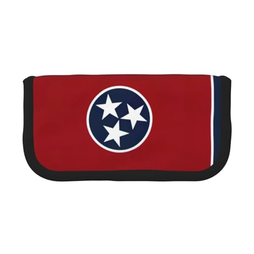 gopoo Federmäppchen aus Segeltuch mit Tennessee-Flagge, organisierte Aufbewahrung für Reisen und den täglichen Gebrauch, Federmäppchen, Make-up-Tasche von gopoo