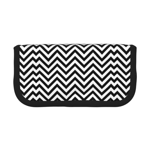 gopoo Federmäppchen aus Segeltuch mit Zickzack-Streifen, organisierte Aufbewahrung für Reisen und den täglichen Gebrauch, Federmäppchen, Make-up-Tasche von gopoo