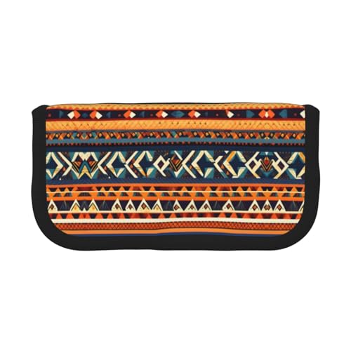 gopoo Federmäppchen aus Segeltuch mit afrikanischem Nationalmuster, organisierte Aufbewahrung für Reisen und den täglichen Gebrauch, Federmäppchen, Make-up-Tasche von gopoo
