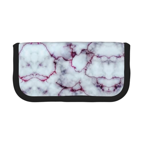 gopoo Federmäppchen aus Segeltuch mit violetter Marmorstruktur, organisierte Aufbewahrung für Reisen und den täglichen Gebrauch, Federmäppchen, Make-up-Tasche von gopoo