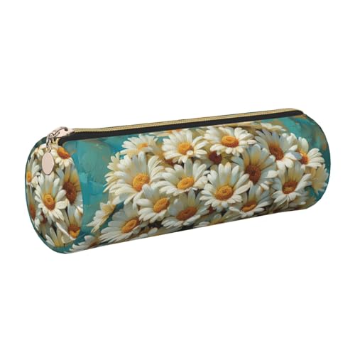 gopoo Handmäppchen aus Leder mit Gänseblümchen-Motiv, schlanke ästhetische Ledertasche, Schreibwaren-Organizer-Tasche mit tragbarem Metallring, gold, Einheitsgröße, Kartenhalter gopoo Handmäppchen aus Leder mit Gänseblümchen-Motiv, schlanke ästhetische Ledertasche, Schreibwaren-Organizer-Tasche mit tragbarem Metallring, gold, Einheitsgröße, Kartenhalter von gopoo
