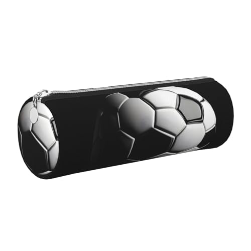gopoo I Like Soccer Leder-Federmäppchen, schlanke ästhetische Ledertasche, Schreibwaren-Organizer-Tasche mit tragbarem Metallring, silber, Einheitsgröße, Kartenhalter gopoo I Like Soccer Leder-Federmäppchen, schlanke ästhetische Ledertasche, Schreibwaren-Organizer-Tasche mit tragbarem Metallring, silber, Einheitsgröße, Kartenhalter von gopoo