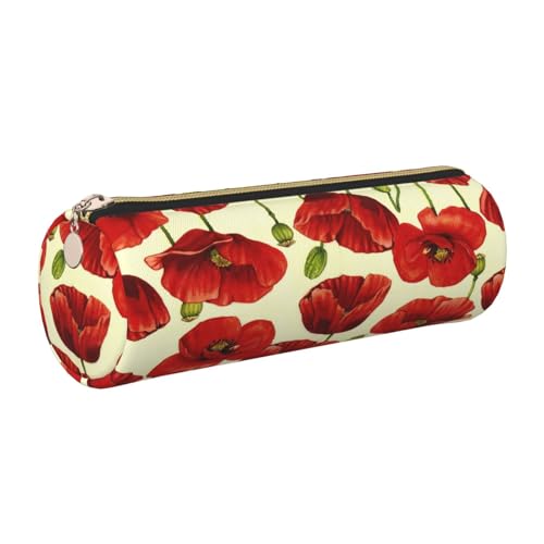 gopoo Leder-Federmäppchen, schlanke ästhetische Ledertasche, Schreibwaren-Organizer-Tasche mit tragbarem Metallring, Rot, gold, Einheitsgröße, Kartenhalter gopoo Leder-Federmäppchen, schlanke ästhetische Ledertasche, Schreibwaren-Organizer-Tasche mit tragbarem Metallring, Rot, gold, Einheitsgröße, Kartenhalter von gopoo
