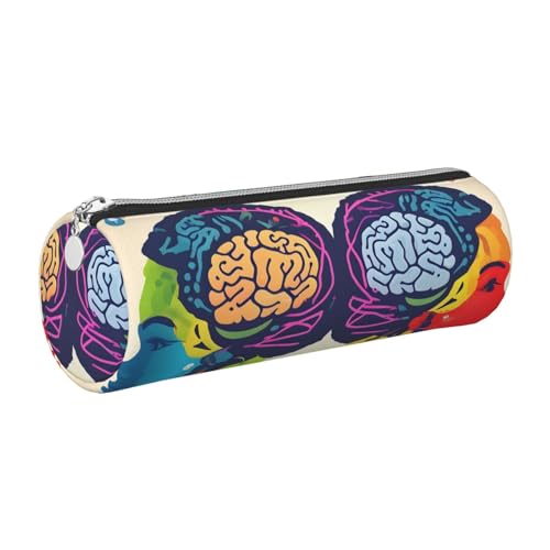 gopoo Leder-Federmäppchen für linke und rechte Gehirnhälfte, schlanke ästhetische Ledertasche, Schreibwaren-Organizer-Tasche mit tragbarem Metallring, silber, Einheitsgröße, Kartenhalter gopoo Leder-Federmäppchen für linke und rechte Gehirnhälfte, schlanke ästhetische Ledertasche, Schreibwaren-Organizer-Tasche mit tragbarem Metallring, silber, Einheitsgröße, Kartenhalter von gopoo