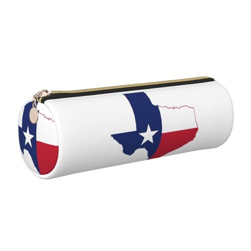 gopoo Leder-Federmäppchen mit Texas-Flagge, schlanke ästhetische Ledertasche, Schreibwaren-Organizer-Tasche mit tragbarem Metallring, gold, Einheitsgröße, Kartenhalter gopoo Leder-Federmäppchen mit Texas-Flagge, schlanke ästhetische Ledertasche, Schreibwaren-Organizer-Tasche mit tragbarem Metallring, gold, Einheitsgröße, Kartenhalter von gopoo