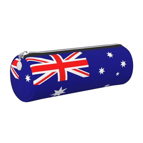 gopoo Leder-Federmäppchen mit australischer Flagge, schlanke ästhetische Ledertasche, Schreibwaren-Organizer-Tasche mit tragbarem Metallring, silber, Einheitsgröße, Kartenhalter gopoo Leder-Federmäppchen mit australischer Flagge, schlanke ästhetische Ledertasche, Schreibwaren-Organizer-Tasche mit tragbarem Metallring, silber, Einheitsgröße, Kartenhalter von gopoo