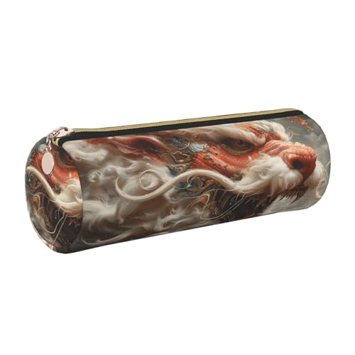 gopoo Lion-Dragon Leder-Federmäppchen, schlanke ästhetische Ledertasche, Schreibwaren-Organizer-Tasche mit tragbarem Metallring, gold, Einheitsgröße, Kartenhalter gopoo Lion-Dragon Leder-Federmäppchen, schlanke ästhetische Ledertasche, Schreibwaren-Organizer-Tasche mit tragbarem Metallring, gold, Einheitsgröße, Kartenhalter von gopoo