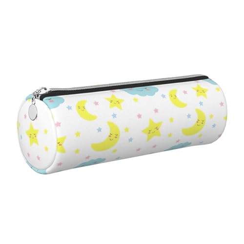 gopoo Moon Cloud Star Leder-Federmäppchen, schlanke ästhetische Ledertasche, Schreibwaren-Organizer-Tasche mit tragbarem Metallring, silber, Einheitsgröße, Kartenhalter gopoo Moon Cloud Star Leder-Federmäppchen, schlanke ästhetische Ledertasche, Schreibwaren-Organizer-Tasche mit tragbarem Metallring, silber, Einheitsgröße, Kartenhalter von gopoo
