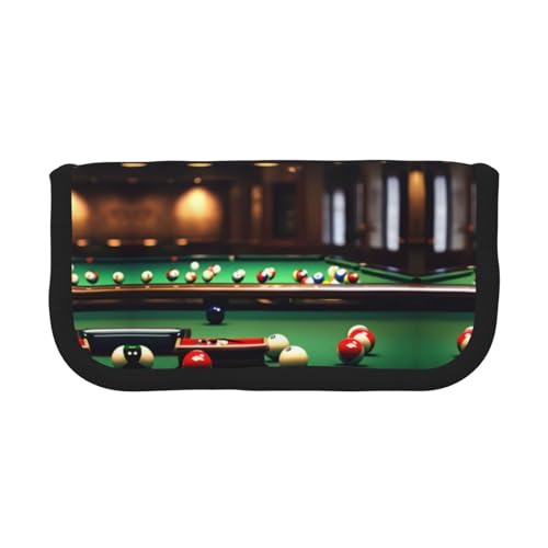 gopoo Niedliches Billard-Federmäppchen aus Segeltuch – organisierte Aufbewahrung für Reisen und den täglichen Gebrauch, Federmäppchen, Make-up-Tasche von gopoo