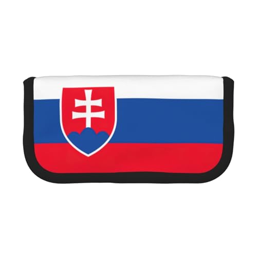 gopoo Niedliches Federmäppchen aus Segeltuch mit Flagge der Slowakei – organisierte Aufbewahrung für Reisen und den täglichen Gebrauch, Federmäppchen, Make-up-Tasche von gopoo