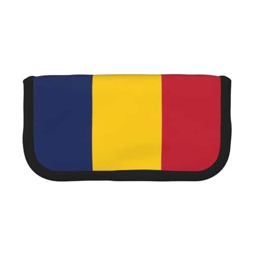 gopoo Niedliches Federmäppchen aus Segeltuch mit Flagge des Tschads, organisierte Aufbewahrung für Reisen und den täglichen Gebrauch, Federmäppchen, Make-up-Tasche von gopoo