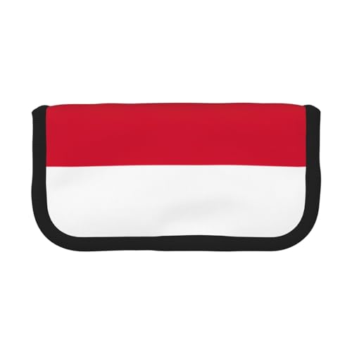 gopoo Niedliches Federmäppchen aus Segeltuch mit Flagge von Monaco – organisierte Aufbewahrung für Reisen und den täglichen Gebrauch, Federmäppchen, Make-up-Tasche von gopoo