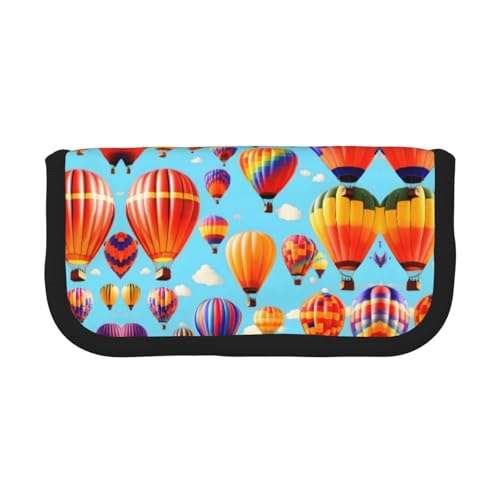 gopoo Niedliches Federmäppchen aus Segeltuch mit Heißluftballons – organisierte Aufbewahrung für Reisen und den täglichen Gebrauch, Federmäppchen, Make-up-Tasche von gopoo