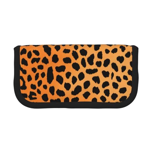 gopoo Niedliches Federmäppchen aus Segeltuch mit Leopardenmuster – organisierte Aufbewahrung für Reisen und den täglichen Gebrauch, Federmäppchen, Make-up-Tasche von gopoo