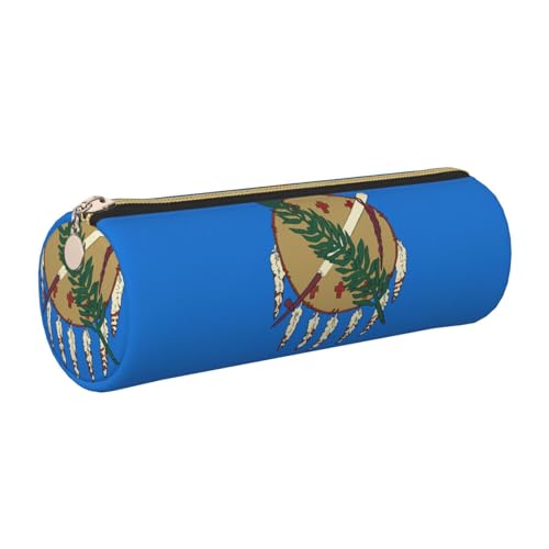 gopoo Oklahoma Federmappe mit Staatsflagge aus Leder, schlanke ästhetische Ledertasche, Schreibwaren-Organizer-Tasche mit tragbarem Metallring, gold, Einheitsgröße, Kartenhalter gopoo Oklahoma Federmappe mit Staatsflagge aus Leder, schlanke ästhetische Ledertasche, Schreibwaren-Organizer-Tasche mit tragbarem Metallring, gold, Einheitsgröße, Kartenhalter von gopoo