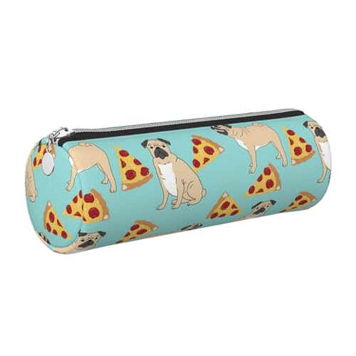 gopoo Pizza Party Federmäppchen aus Leder, schlanke ästhetische Ledertasche, Schreibwaren-Organizer-Tasche mit tragbarem Metallring, silber, Einheitsgröße, Kartenhalter gopoo Pizza Party Federmäppchen aus Leder, schlanke ästhetische Ledertasche, Schreibwaren-Organizer-Tasche mit tragbarem Metallring, silber, Einheitsgröße, Kartenhalter von gopoo