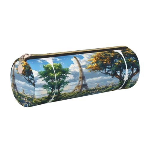 gopoo Scenery of Paris Leder-Federmäppchen, schlanke ästhetische Ledertasche, Schreibwaren-Organizer-Tasche mit tragbarem Metallring, gold, Einheitsgröße, Kartenhalter gopoo Scenery of Paris Leder-Federmäppchen, schlanke ästhetische Ledertasche, Schreibwaren-Organizer-Tasche mit tragbarem Metallring, gold, Einheitsgröße, Kartenhalter von gopoo